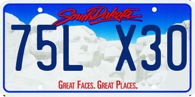 SD license plate 75LX30