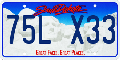 SD license plate 75LX33