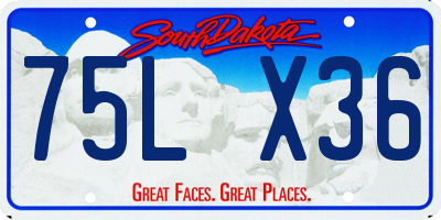 SD license plate 75LX36