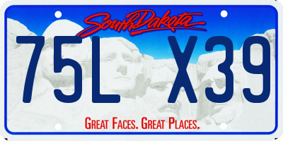 SD license plate 75LX39