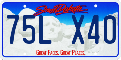 SD license plate 75LX40