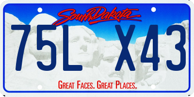 SD license plate 75LX43