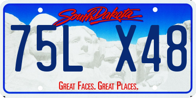SD license plate 75LX48