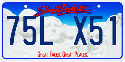 SD license plate 75LX51