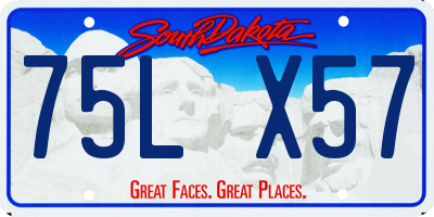 SD license plate 75LX57