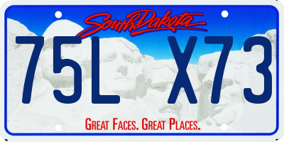 SD license plate 75LX73