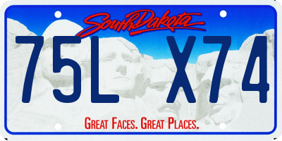SD license plate 75LX74