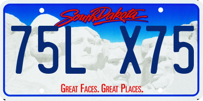 SD license plate 75LX75