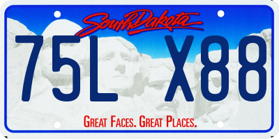 SD license plate 75LX88