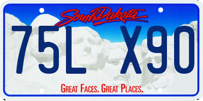 SD license plate 75LX90