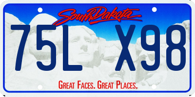 SD license plate 75LX98