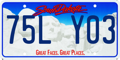 SD license plate 75LY03