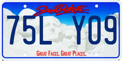 SD license plate 75LY09
