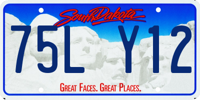 SD license plate 75LY12