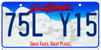 SD license plate 75LY15