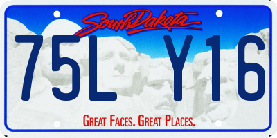 SD license plate 75LY16