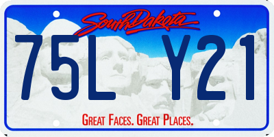 SD license plate 75LY21