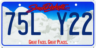 SD license plate 75LY22