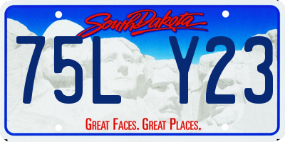 SD license plate 75LY23