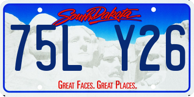 SD license plate 75LY26