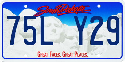 SD license plate 75LY29
