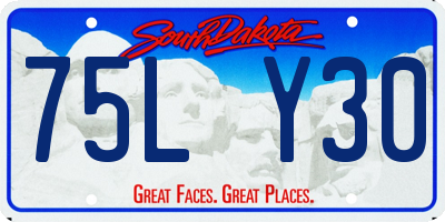 SD license plate 75LY30