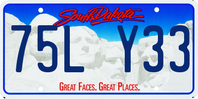 SD license plate 75LY33