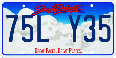 SD license plate 75LY35