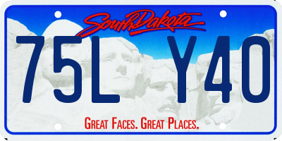 SD license plate 75LY40