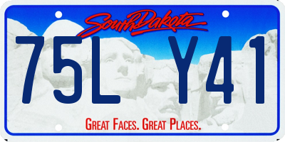 SD license plate 75LY41