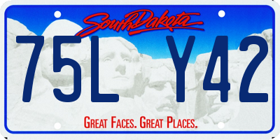 SD license plate 75LY42