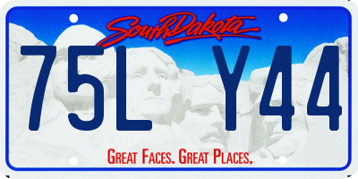 SD license plate 75LY44