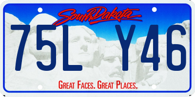 SD license plate 75LY46