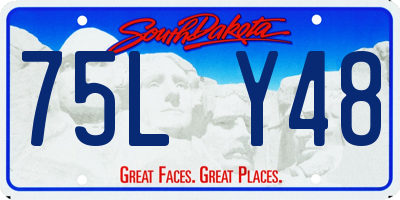 SD license plate 75LY48