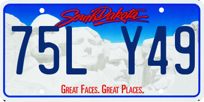 SD license plate 75LY49