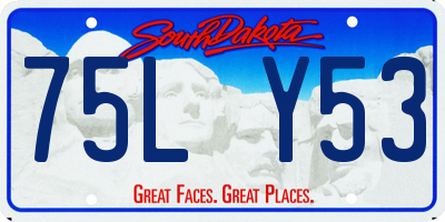 SD license plate 75LY53