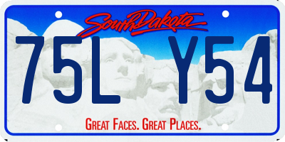 SD license plate 75LY54