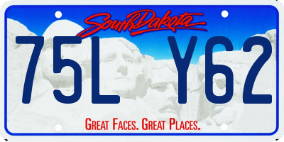 SD license plate 75LY62
