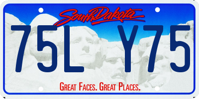 SD license plate 75LY75