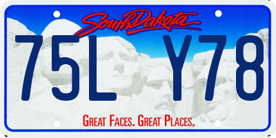 SD license plate 75LY78