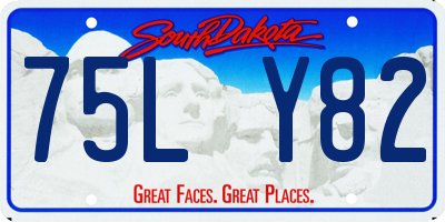 SD license plate 75LY82