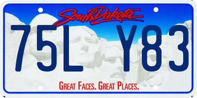 SD license plate 75LY83