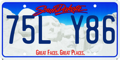 SD license plate 75LY86