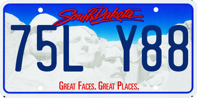 SD license plate 75LY88