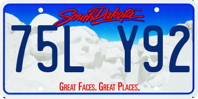 SD license plate 75LY92