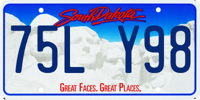 SD license plate 75LY98