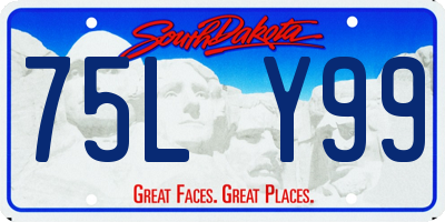 SD license plate 75LY99