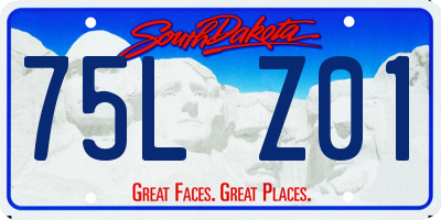 SD license plate 75LZ01