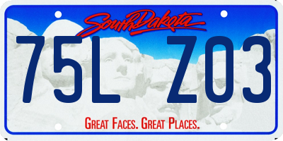 SD license plate 75LZ03