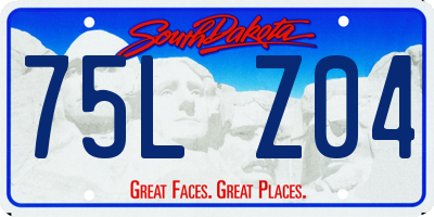 SD license plate 75LZ04